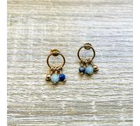 Boucles d’oreilles adèle aigue marine