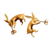 Boucles d ' oreilles adorables en forme de lapin, accessoires à la mode en forme d ' animal, bijoux faits à la main pour un usage quotidien, jolies boucles d ' oreilles Lagomorph