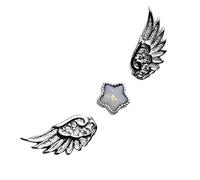 Boucles d ' oreilles aile d ' ange étoile à cinq branches, accessoires d ' oreille, ensemble de bijoux faits à la main pour anniversaires et événements spéciaux, petites boucles d ' oreilles à clous