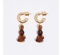 Boucles d’oreilles anneau lapin ambre UN