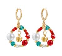 Boucles d ' oreilles asymétriques de dessin animé de noël avec étoiles de Festival, modèles en alliage léger pour femmes, de vacances, boucles d ' oreilles pendantes colorées pour femmes