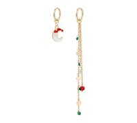 Boucles d ' oreilles asymétriques de dessin animé de noël avec étoiles de Festival, modèles en alliage léger pour femmes, de vacances, boucles d ' oreilles pendantes colorées pour femmes