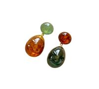 Boucles d ' oreilles asymétriques en forme de gouttes d ' eau, en résine, blocs de couleur géométriques, pendantes, accessoire de mode, boucles d ' oreilles de fête