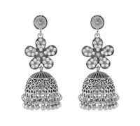 Boucles d ' oreilles bohèmes uniques avec scintillants, pompons de fleurs, cloches faites à la main pour femmes, fêtes et événements