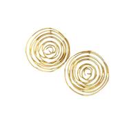 Boucles d ' oreilles cercles creux contemporains cercles irréguliers Design enveloppant boucles d ' oreilles en fer argent or pour femmes décontracté formel clous d ' oreille irréguliers