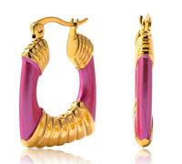 Boucles d ' oreilles contemporaines en forme de U, bijoux en métal résistant à l ' oxydation, parfaits pour offrir femmes, boucles d ' oreilles créoles légères