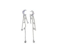 Boucles d’oreilles Creative Design Sense Fashioned avec franges de lune perlée européennes et américaines ; Qualité de style froide et sans émotion