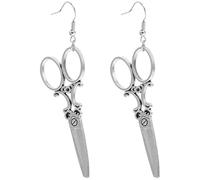 Boucles D’oreilles Créatives 1 Paire Ciseaux Argenté Alliage pour Femme | Style Original, pour Travail et Remise de Diplôme, Pendentif D’oreille Distinctif