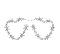 Boucles d ' oreilles d ' amour en forme d ' épine torsadée nouées à la mode, clous en alliage de Styles coréens Cool pour un usage quotidien, bijoux de déclaration pour femmes