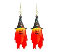 Boucles d ' oreilles de sorcière phosphorescentes, bijoux en acrylique fabriqués à la main pour costumes d ' Halloween et soirées à thème (119字符) Cadeaux de bijoux d ' Halloween faits à la main
