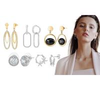 Boucles d’oreilles élégantes et scintillantes SC Crystal Paris : B2472-ARGENT