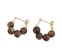 Boucles d ' oreilles en bois de santal de styles chinois sculptées à la main par des artistes qualifiés Légères pour un usage quotidien confortable Boucles d ' oreilles en bois de styles chinois