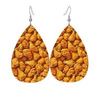 Boucles D’Oreilles En Cuir Biscuits S'Mores Mignons À La Guimauve Tendancees Boucles D'Oreilles Pendantes Luxueux Boucle D’Oreille En Cuir Pour Quotidien Fêtes Accessoire