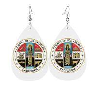 Boucles D’Oreilles En Cuir Comté De Los Angeles Décontractées Boucles D'Oreilles Pendantes Légères Boucle D’Oreille En Cuir Pour Danse Voyages Quotidien