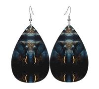 Boucles D’Oreilles En Cuir Éléphant Étrange Décontractées Boucles D'Oreilles Pendantes Élégant Boucle D’Oreille En Cuir Pour Mariage Anniversaires Danse