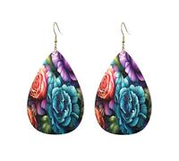 Boucles D’Oreilles En Cuir Fleurs Épanouies Vintage Boucles D'Oreilles Pendantes Pour Femme Luxueux Boucle D'Oreille En Simili Cuir Pour Mariage Voyages Les Vacances