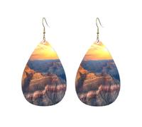 Boucles D’Oreilles En Cuir Grand Canyon Luxueux Boucles D'Oreilles Pendantes Légères Boucle D’Oreille En Cuir Pour Fêtes Quotidien Décorations