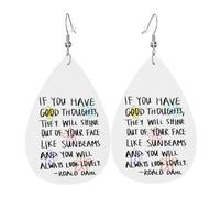 Boucles D’Oreilles En Cuir Si Vous Avez De Bonnes Pensées Légères Boucles D'Oreilles Pendantes Pour Femme Tendancees Boucle D'Oreille Pour Anniversaires Les Vacances Danse