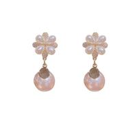 Boucles d’oreilles en fleur de perle 2023 produit tempérament coréen célébrité internet mignonne et douce automne et hiver