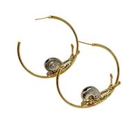 Boucles d ' oreilles en forme d ' escargot audacieuses en forme de cerceau surdimensionnées, paire de mode en alliage pour une tenue quotidienne, des looks de, des occasions prêtes, bijoux à