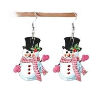 Boucles d ' oreilles en forme de bonhomme de neige, accessoires d ' oreille, pendentif élégant, bijoux d ' oreille uniques adaptés à la garde-robe des femmes, clous de bonhomme de neige