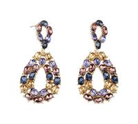 Boucles d ' oreilles en forme de larme, détail en, | Styles élégants ornés de cristaux pour tenues formelles et décontractées, bijoux faits à la main pour fêtes,