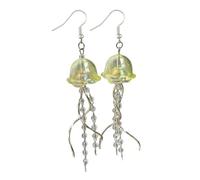 Boucles d ' oreilles en forme de méduse artisanales artistiques, boucles d ' oreilles tendance en forme de méduse, ornement de crochet d ' oreille unique pour les fêtes, les rencontres, les boucles en