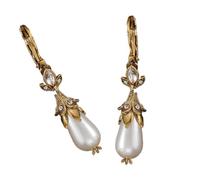 Boucles d ' oreilles en perles faites à la main, pendentif Vintage, bijoux d ' oreille pour femmes, parfaits pour les fêtes et les Occasions spéciales, goutte de perles en alliage élégantes