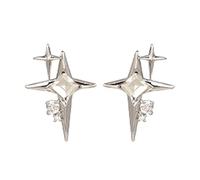 Boucles d ' oreilles étoile à quatre branches, 1 paire, Design minoritaire féminin, tendance 2023, bijoux simples, en Zircon