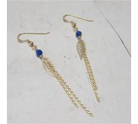 Boucles d’oreilles feuilles lapis lazuli