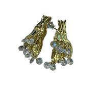 Boucles d’oreilles gothiques unisexes Acier irrégulier Boucles d’oreilles en cristal Style européen et américain Personnalisé Mode Stud Boucles d’oreilles Filles Voyage Mariage Accessoires