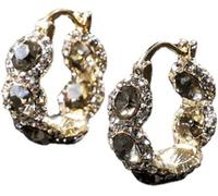 Boucles d’oreilles gothiques unisexes Boucles d’oreilles rondes en cristal noir Style européen et américain Personnalisé Mode Stud Boucles d’oreilles Filles Voyage Mariage Accessoires cadeaux pour