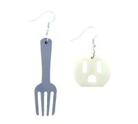 Boucles d ' oreilles innovantes en polyacrylate, modèles de fourche et de sortie étranges et dépareillés, accessoires d ' oreille légers modernes, excellent pour les innovateurs, boucles d ' oreilles