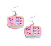 Boucles d ' oreilles inspirées du poisson en conserve, bijoux en alliage léger, couleurs vives, vêtements de cérémonie décontractés, accessoire drôle, boucles d ' oreilles en canette de sardine