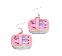 Boucles d ' oreilles inspirées du poisson en conserve, bijoux en alliage léger, couleurs vives, vêtements de cérémonie décontractés, accessoire drôle, boucles d ' oreilles en canette de sardine