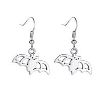 Boucles d ' oreilles longues en forme de squelette punk, boucles d ' oreilles pendantes en forme de tête de mort, accessoires de costume d ' Halloween, bijoux hip hop rock, tête de mort pour, H