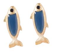 Boucles d ' oreilles maquereau bleues fabriquées | Présent de bijoux traditionnels modernes, plan non allergène, instances spéciales, bijoux de mode traditionnels