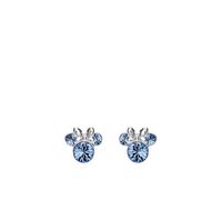 Boucles d’Oreilles Minnie Mouse avec Cristaux Bleu Clair
