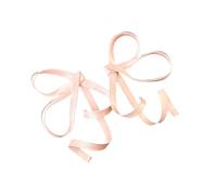 Boucles d ' oreilles nœud papillon en ruban, accessoires de mode, artisanat en métal, bijoux d ' oreille uniques, texture en alliage, convient tenues quotidiennes, boucles d ' oreilles courbées
