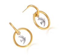 Boucles d ' oreilles oiseaux délicates, accessoire d ' oreille à la mode, bijoux pendentif en acier inoxydable, pour les amateurs modernes ajourés
