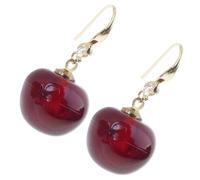 Boucles d ' oreilles pendantes cerises, accessoire de mode, boucles d ' oreilles multifonctions en forme de cerises, texture en résine pour fête, décontracté, accessoires de date