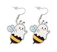 Boucles d ' oreilles pendantes d ' Halloween, boucles d ' oreilles | Boucles d ' oreilles pendantes en acrylique, bijoux fantômes mignons, bijoux d ' halloween uniques pour femmes
