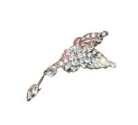 Boucles d ' oreilles pendantes princesse papillon, bijoux de mariage en alliage avec motifs de gouttes d ' eau et pinces d ' oreille en pierre pour mariage, fête nuptiale, ornement d ' oreille