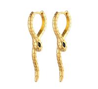 Boucles d ' oreilles pendantes serpent incurvées en cuivre fabriquées pour les amoureux modernes, bijoux d ' oreille légers
