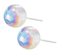 Boucles d’oreilles perle élégantes, puces délicates à reflets colorés, plusieurs tailles disponibles pour femme