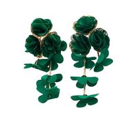 Boucles d ' oreilles pétales souples à la mode pour femmes, pendantes en alliage léger, idéales pour les fêtes, les sorties, vêtements de recours, bijoux