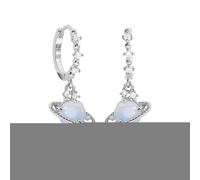 Boucles d’oreilles planète - Boucles d'oreilles créoles pour femmes - d'oreilles spatiales galaxie planète Saturne, grandes boucles pendantes en acrylique, bijoux de déclaration
