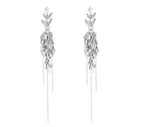 Boucles d ' oreilles portables en métal scintillant, combinant blé et designs contemporains, boucles d ' oreilles en forme de gerbe de blé