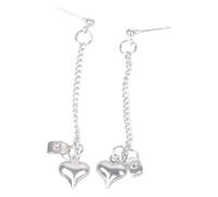 Boucles d ' oreilles pour femmes, chaîne en forme de cœur, bijoux pour prévenir les allergies, accessoire de fête, tempérament féminin, amour, clous d ' oreille, bijoux pour femmes