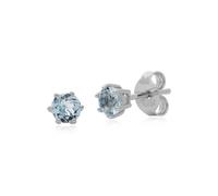 Boucles d’oreilles Puces en Argent 925 avec Topaze Bleue Naturelle